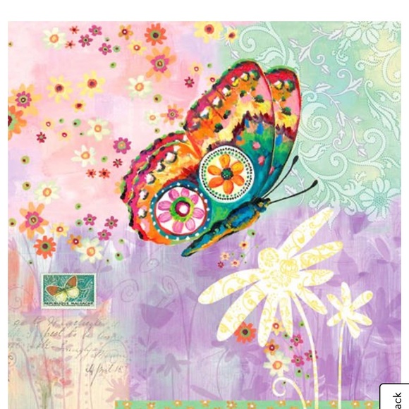 Set of 4 Oopsy Daisy butterfly canvases - Picture 7 of 8